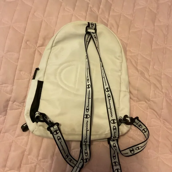 Champion White and Black Backpack with Red Logo - Picture 2 of 13